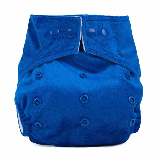 Baba+Boo Blue Minky One Size Reusable Nappy