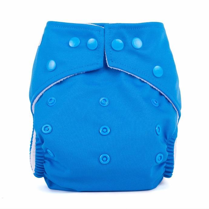 Blue cloth nappy with poppers
