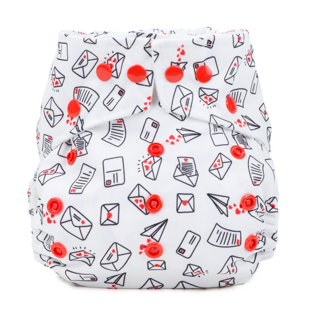 Love Letters one size reusable nappy