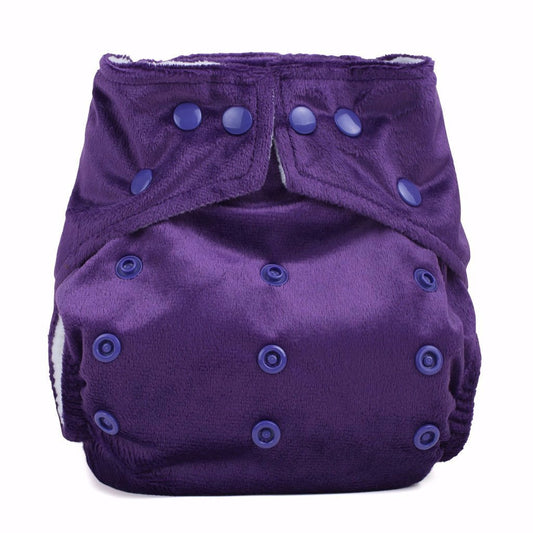 Baba+Boo Purple Minky One Size Reusable Nappy