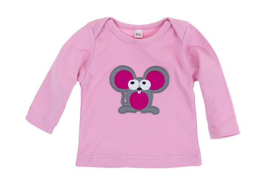 Mouse Applique Organic T-Shirt
